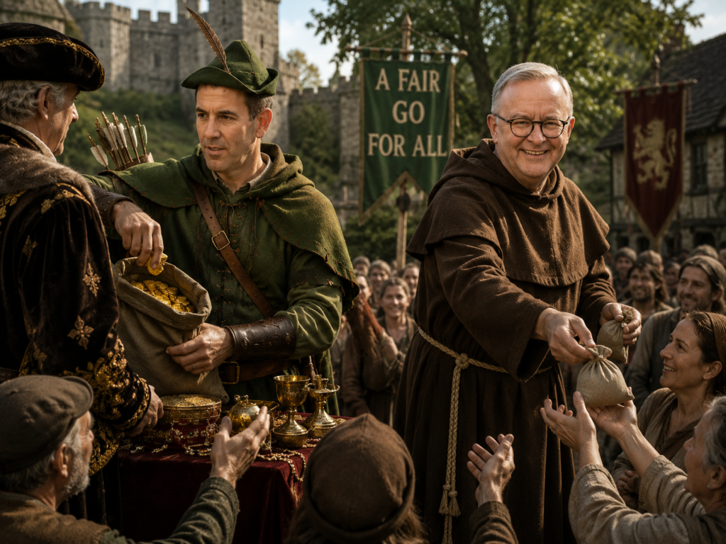 Jim Chalmers and Anthony Albanese - Robin Hood and Frier Tuck